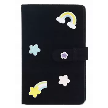 LOVEINSTANT Photo Album for 96 Photos, Compatible with Fujifilm Instax Mini / Xiaomi / Canon / HP / Kodak, Black Rainbow