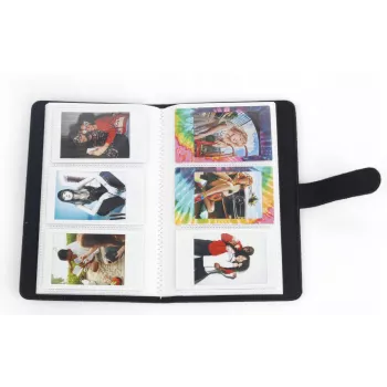LOVEINSTANT Photo Album for 96 Photos, Compatible with Fujifilm Instax Mini / Xiaomi / Canon / HP / Kodak, Black Rainbow
