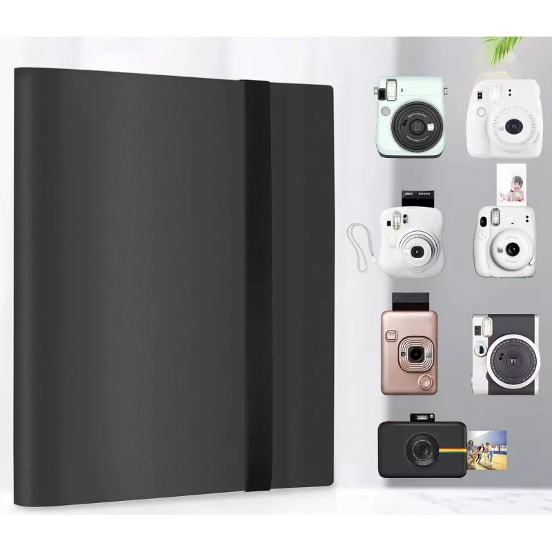 LOVEINSTANT Photo Album 432 Photos for Fujifilm Instax Mini / Xiaomi / Polaroid / Canon / HP / Kodak, Black
