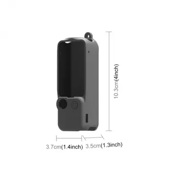 PULUZ Aizsargājošs silikona maciņš ar objektīva vāciņu un ekrāna vāciņu DJI Osmo Pocket 3, Melns (PU894B)