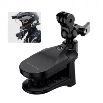 PULUZ Motocikla ķiveres zoda stiprinājums GoPro Hero 12 11 Mini 10 9 8 7 6 5 4 3+ Max - PU927B