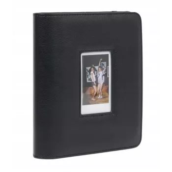 LOVEINSTANT Fotoalbums 288 fotogrāfijām Fuji Instax Canon Xiaomi Polaroid HP Kodak Zink – Melns ar logu vākā
