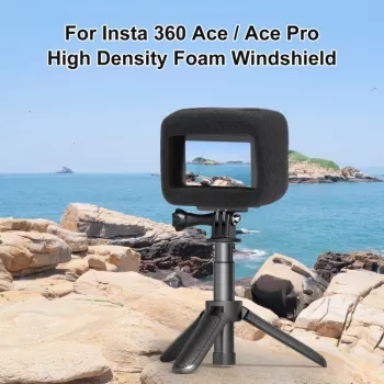 PULUZ Vēja necaurlaidīgs putu pārvalks Insta360 Ace Pro / Insta360 Ace (Melns)