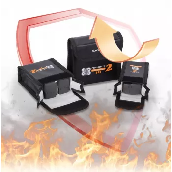 SUNNYLIFE Fireproof Battery Safety Bag for 3x DJI Avata 2 Batteries - Black