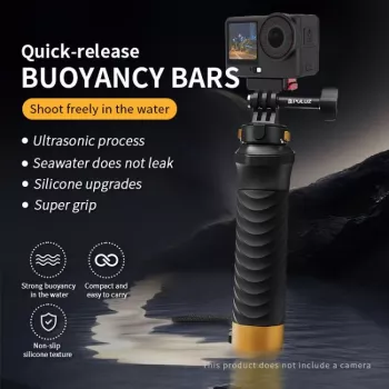 PULUZ Peldošais roktura buvostas kociņš GoPro SJCAM Xiaomi DJI Insta360 darbības kamerām PU1053B