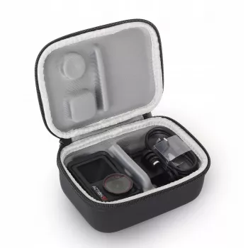 SUNNYLIFE Protective Carrying Case for DJI Osmo Action 3, 4, 5 Pro - Hard EVA Shell, Shockproof, Black