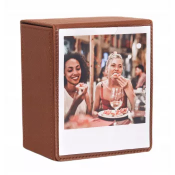 LOVEINSTANT Foto kastīte 100 momentfotogrāfijām - Brūna ar skata lodziņu