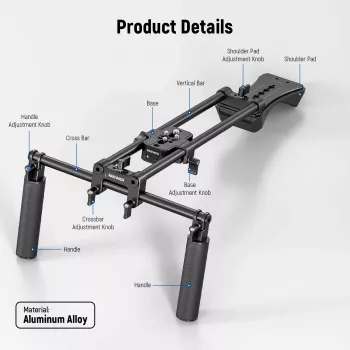 NEEWER SR004 DSLR plecu stabilizators un rokturi kamerām un DSLR videokamerām