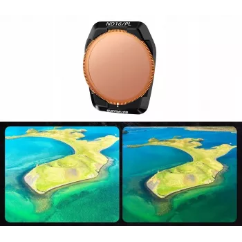 SUNNYLIFE Hybrid Filter 2in1 Polarizing PL + Gray ND16 for DJI Air 3S / 3 + Case Fi923-16p