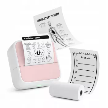LOVEINSTANT S1 Bluetooth termoprinteris fotogrāfijām, uzlīmēm, piezīmēm, etiķetēm, 53mm, 203dpi, rozā