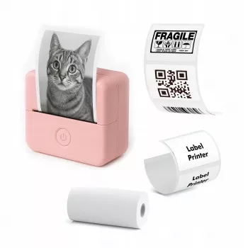 LOVEINSTANT X6 Bluetooth termoprinteris fotogrāfijām, uzlīmēm, piezīmēm, etiķetēm, rozā