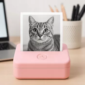 LOVEINSTANT X6 Bluetooth termoprinteris fotogrāfijām, uzlīmēm, piezīmēm, etiķetēm, rozā