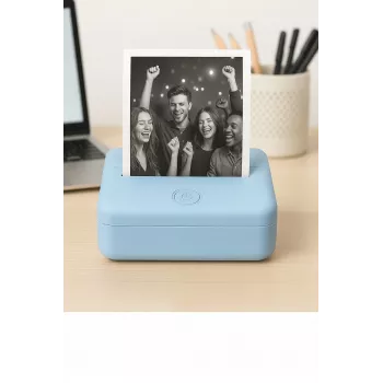 LOVEINSTANT X6 Bluetooth termoprinteris fotogrāfijām, uzlīmēm, piezīmēm, etiķetēm, AI lietotne, zils