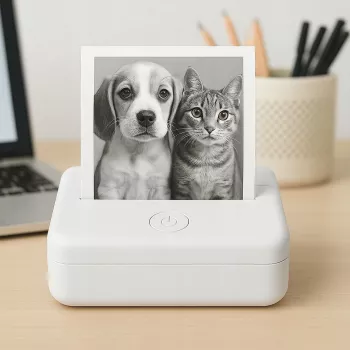 LOVEINSTANT X6 Bluetooth Thermal Printer for Photos, Labels, Notes, Stickers, AI App, White