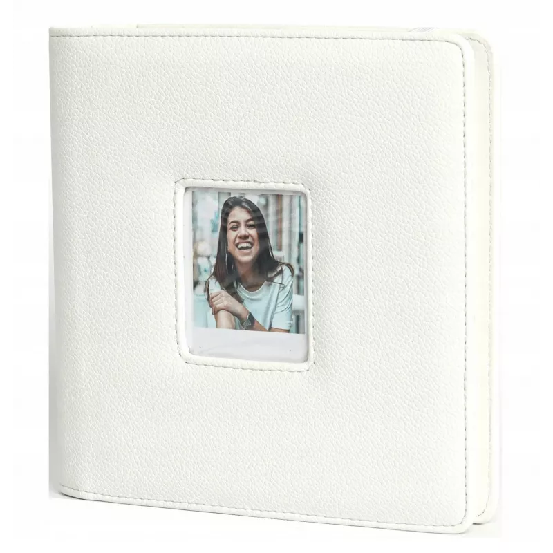 LOVEINSTANT Photo Album for Polaroid Go – 36 Sheets, 288 Photos, White PU Leather