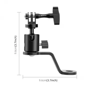 PULUZ Spoguļa stiprinājums motociklam, kvadraciklam, motorolleram, velosipēdam - Universāls stūres un spoguļa kāta stiprinājums viedtālrunim, action kamerai, GoPro - PU1056B