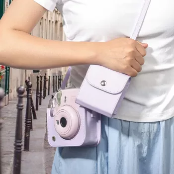 LOVEINSTANT Fotoalbuma maciņš Fujifilm Instax Square un Mini fotogrāfijām – Purpursarkans, 64 foto