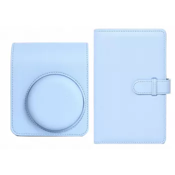 LOVEINSTANT Kit Case Cover Pouch for Fuji Instax Mini 13 + Photo Album 108x / Blue