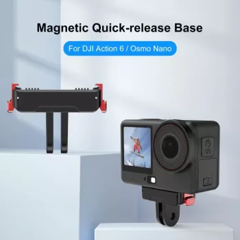 PULUZ Magnētiskais ātrās atlaišanas stiprinājuma adapteris DJI Osmo Action 6 / Nano / GoPro stiprinājumam PU1070B