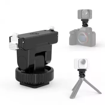PULUZ Magnetic Quick Release Mount ar 1/4 collu skrūvi un Cold Shoe adapteri Insta360 GO Ultra, Action kamerām - PU1073B
