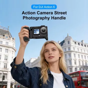 PULUZ rāmja stiprinājums + rokturis + Cold Shoe adapteris DJI Osmo Action 6 / PU1096B