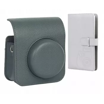 LOVEINSTANT Kameras Maciņš un Fotoalbuma Komplekts Fujifilm Instax Mini 41, Pelēks, Ietilpst 96 Fotoattēli