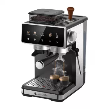 AMZCHEF CE-CM5560-SV Piston Coffee Maker (Sudrabkrāsas)