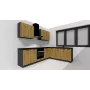 STOLKAR Cosmo Design ANIKA Kitchen Furniture Set, Artisan Oak/Graphite 2.0/2.6
