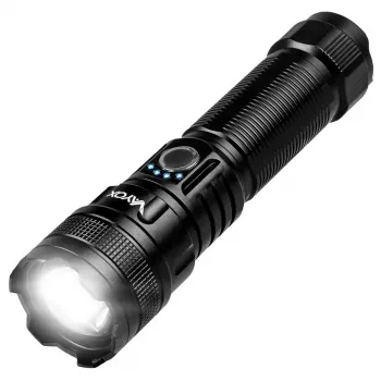 VAYOX VA0179 uzlādējams lukturis, 600 lm, 10 W, tālummaiņa, ārējā akumulatora funkcija, USB-C