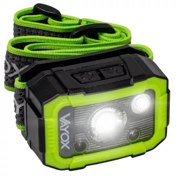 VAYOX VA0187 uzlādējams galvas lukturis, 750 lm, CREE + SMD, kustības sensors, IP66