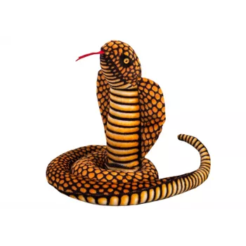 LEAN TOYS Plush Mascot Snake King Cobra Brown 100 cm