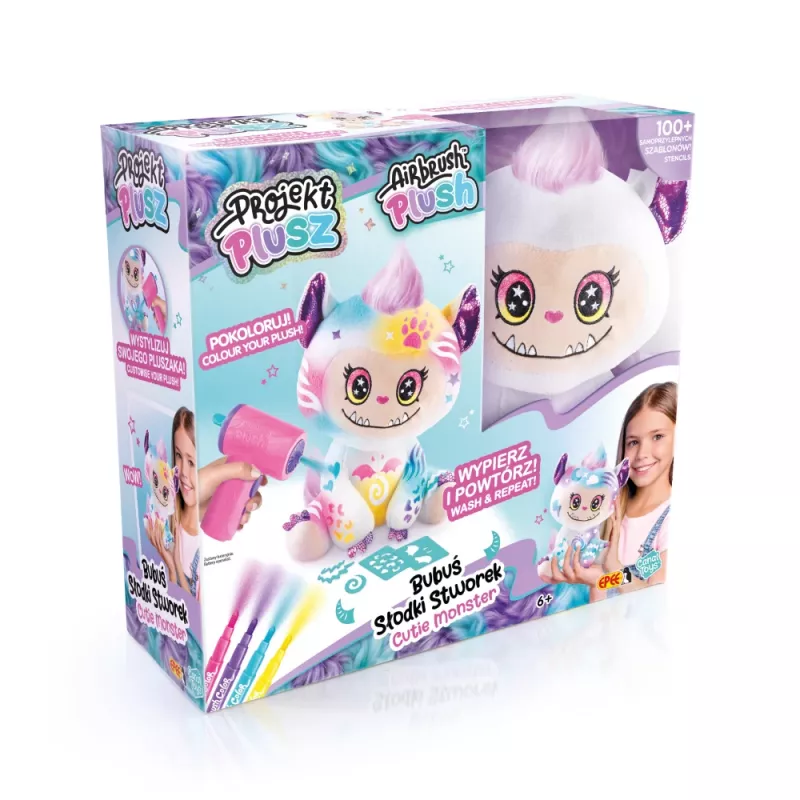 EPEE Projekt Plusz - Bubuś Sweet Monster - Creative Set with Electronic Airbrush