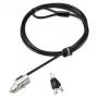 Kensington 3-in-1 Security Cable Lock - Keyed, 1.8m (6ft) - Black/Silver