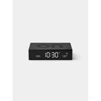 LEXON Flip Premium Alarm Clock Dual-Sided Black LR152N