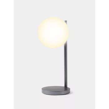 Lexon Bubble Lamp LED galda lampa ar 15W Qi bezvadu lādētāju, Gunmetal