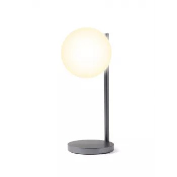 Lexon Bubble Lamp LED galda lampa ar 15W Qi bezvadu lādētāju, Gunmetal
