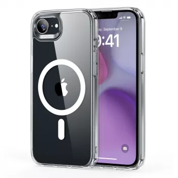 ESR Classic Hybrid HaloLock MagSafe Case for iPhone 16e / 17e, Clear