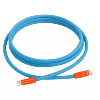 Newell USB-C to USB-C kabelis 100W, 2m, Silikons, Zili-oranžs
