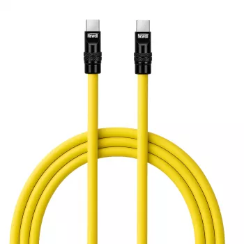 Newell USB-C to USB-C vads 100W, 2m, Silikons, Dzelteni-Melns
