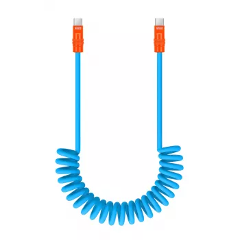 Newell USB-C to USB-C Cable 100W 1.5m Silicone Coiled Blue-Orange