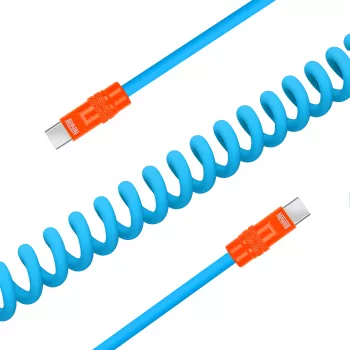 Newell USB-C to USB-C Cable 100W 1.5m Silicone Coiled Blue-Orange