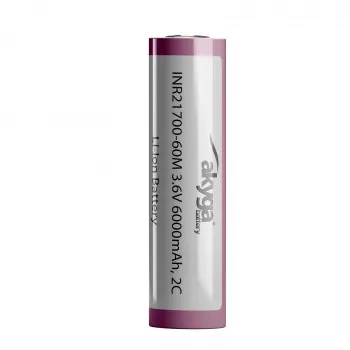 Akyga AKY2185 INR21700-60M 2C Li-Ion 21700 akumulators 3,6 V 6000 mAh