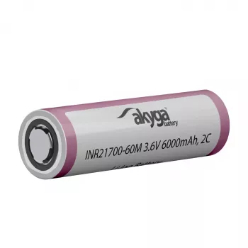 Akyga AKY2185 INR21700-60M 2C Li-Ion 21700 akumulators 3,6 V 6000 mAh