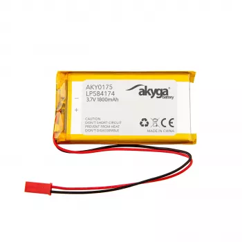 Akyga AKY0157 LP584174 Li-Po akumulators 3,7 V 1800 mAh, PCM, JST 2,54 2 kontaktu, 150 mm