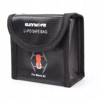SUNNYLIFE Fireproof LiPo Battery Safety Bag for DJI Mavic Air (2 Batteries) - Silver