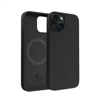Crong Color Cover Magnetic Case for Apple iPhone 15 Plus with MagSafe (Melns)