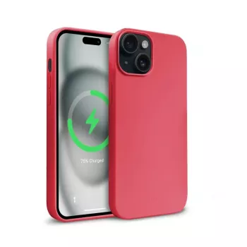 Crong Color Cover Magnetic Case for iPhone 15 Plus MagSafe (Rozā)