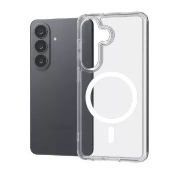Crong Hybrid Clear Magnetic Case with MagSafe for Samsung Galaxy S26+ (Transparent)