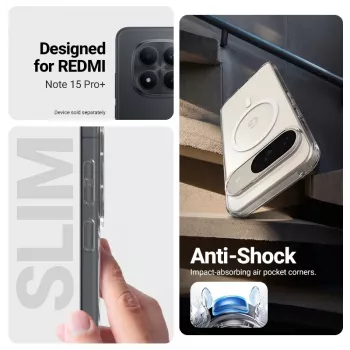 Crong Hybrid Clear Magnetic Case MagSafe Xiaomi Redmi Note 15 Pro+ 5G (Caurspīdīgs)