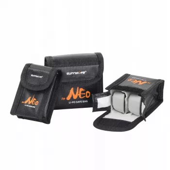 SUNNYLIFE Fireproof LiPo Battery Safety Bag for DJI Neo / Neo 2 Drone Battery - Black